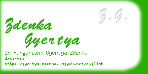 zdenka gyertya business card